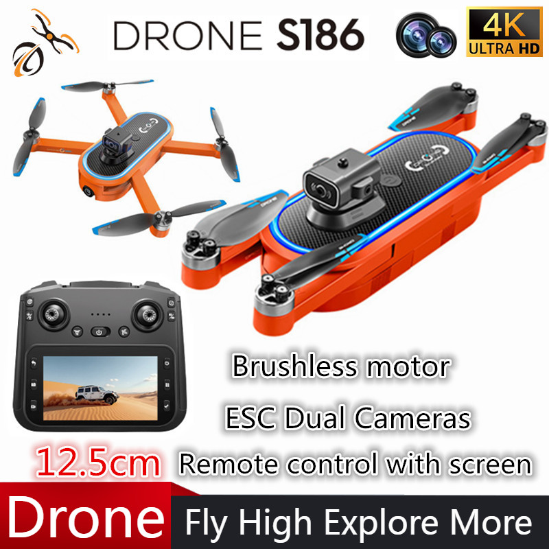 2025 S186 الطائرة بدون طيار ال - مراجعة Drone Controller Screen وسعره