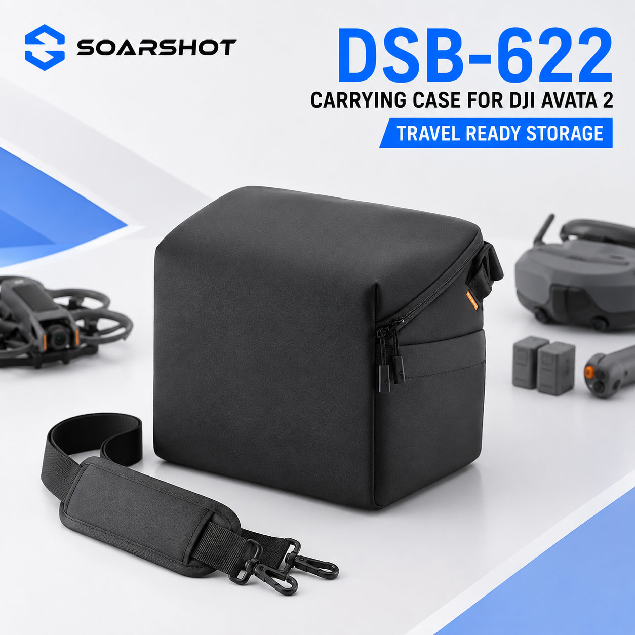 حقيبة حمل SOARSHOT لنظارات DJI - مراجعة Drone Carrying Case وسعره